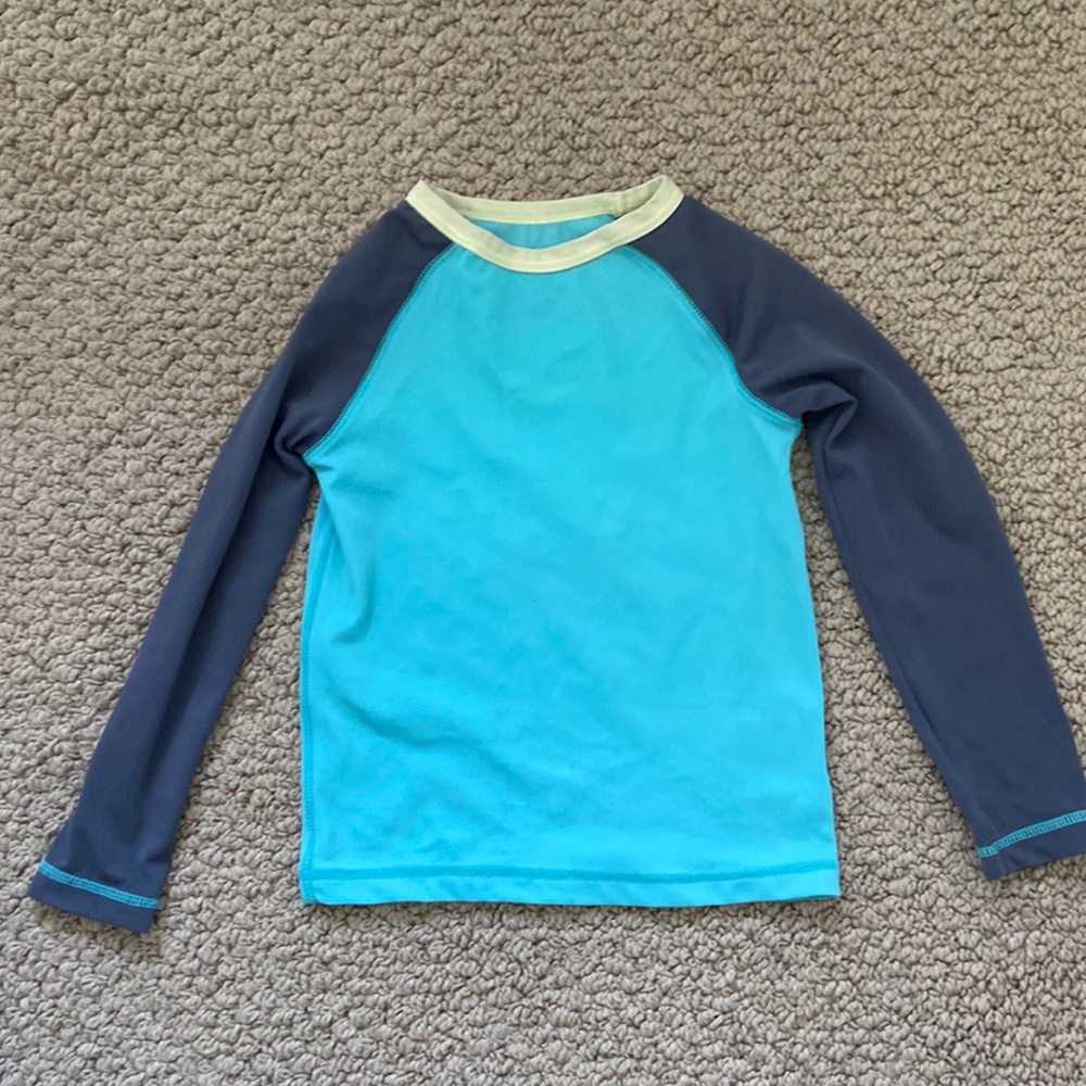Almost New Old Navy Color-Block Unisex Long Sleeve Rashguard-Size 3T